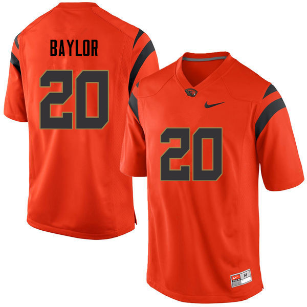 Youth Oregon State Beavers #20 Benjamin Baylor College Football Jerseys Sale-Orange